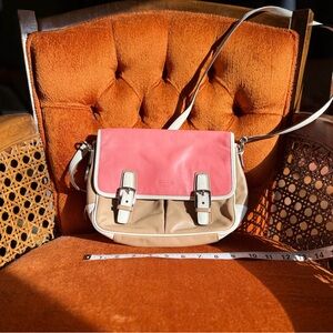Coach Pink and Tan Women's Bag